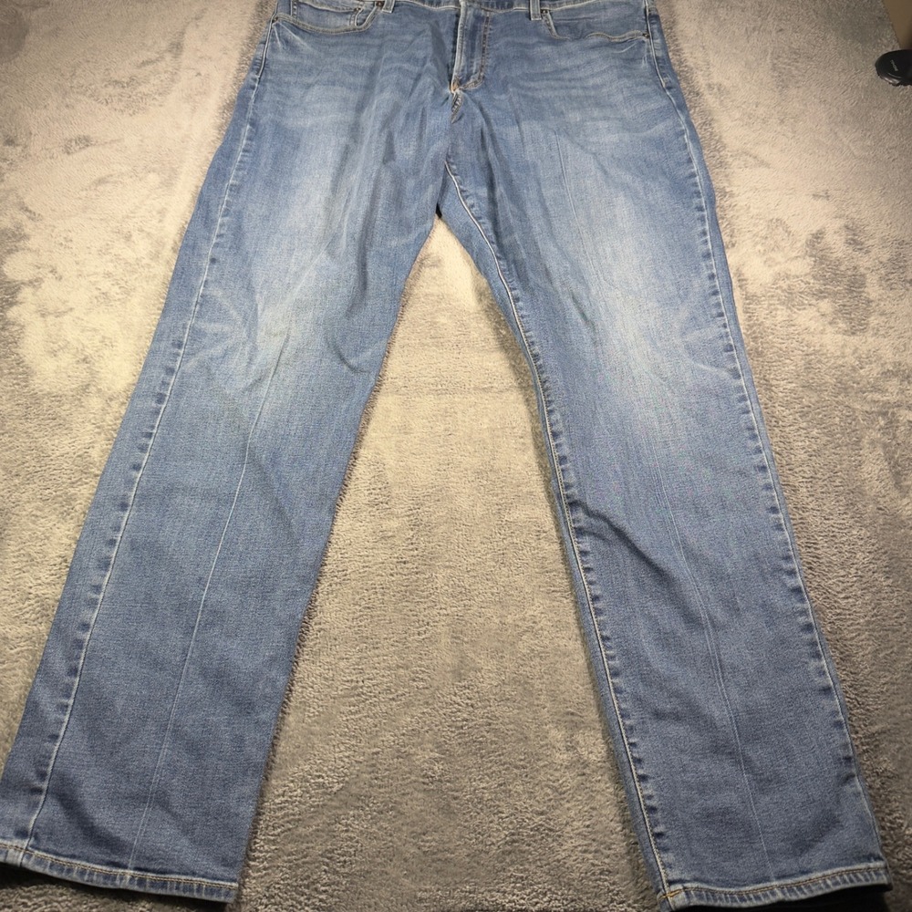 Lucky Brand 410 Athletic Straight Blue Jeans Mens 38x34 Medium Wash Stretch